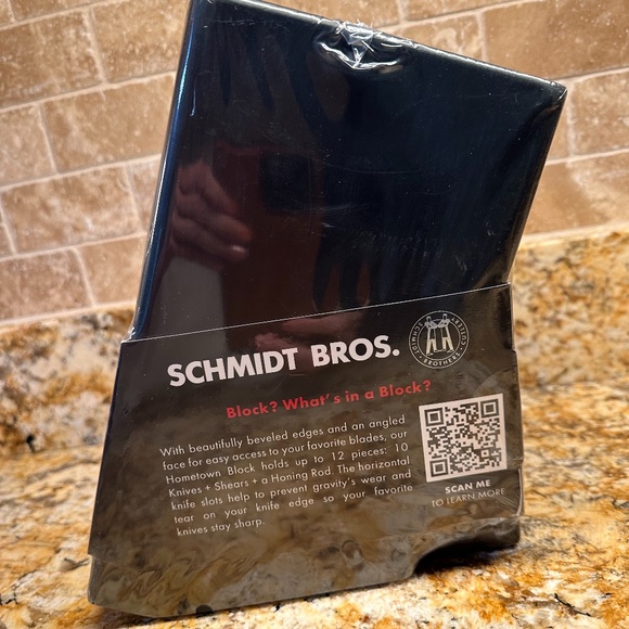Schmidt Bros 12 Slot Hometown Knife Block Ebony Finish New Sealed - Picture 6 of 7